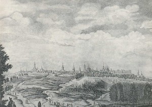 Вид Симбирска в XVIII веке, гравюра.